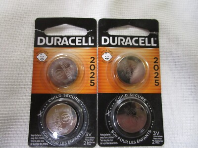 Duracel 4 count 3 volt lithium batteries CR2025 Child Secure