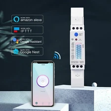 WIFI Smart Energy Meter 2 Phase 3 Wires 110V 100A Power Monitor kWh Wattmeter