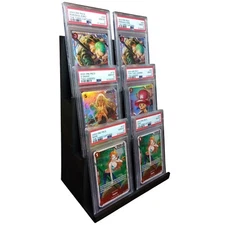 Trading Card Display Tower for 6 Cards - For BGS, PSA, CGC, Toploaders, & More