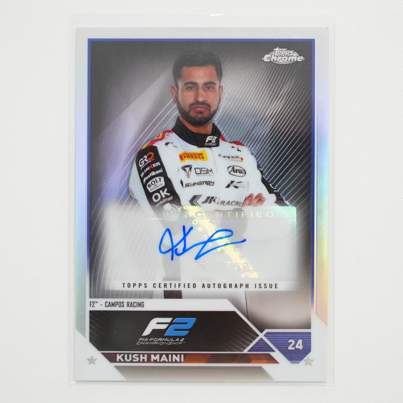 2023 Topps Chrome Formula 1 KUSH MAINI Refractor Auto F1 F2 CAC-MKI