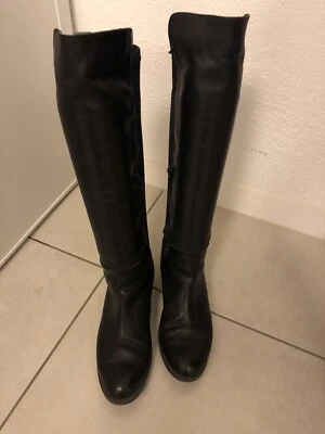 Bottes Cuir Noir 39 - Photo 1/3