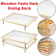 Stackable Wooden Pasta Herb Drying Rack Food-Dryer Mesh Holder Kitchen Supplies