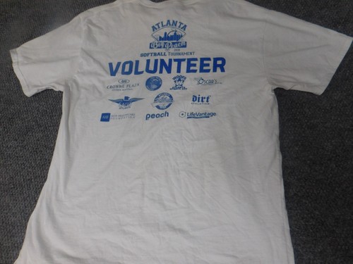 Atlanta Mens Shirt Extra Large White graphic big peach - 第 8/13 張圖片