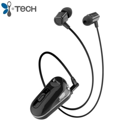 New iTech Clip II Mini (Music Edition) 3.5mm Jack Bluetooth Stereo Headset Black