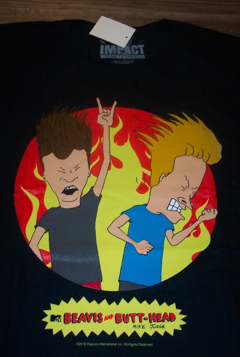 MTV BEAVIS AND BUTTHEAD HEAD BANGING T-Shirt MEDIUM NEW w/ TAG | eBay