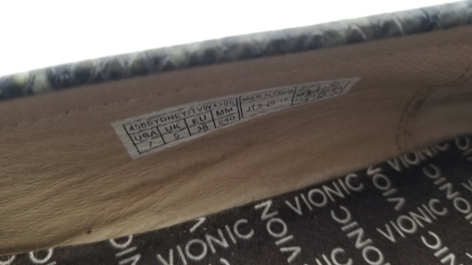 Vionic Python Snake Print Leather Slip-On Loafers… - image 3