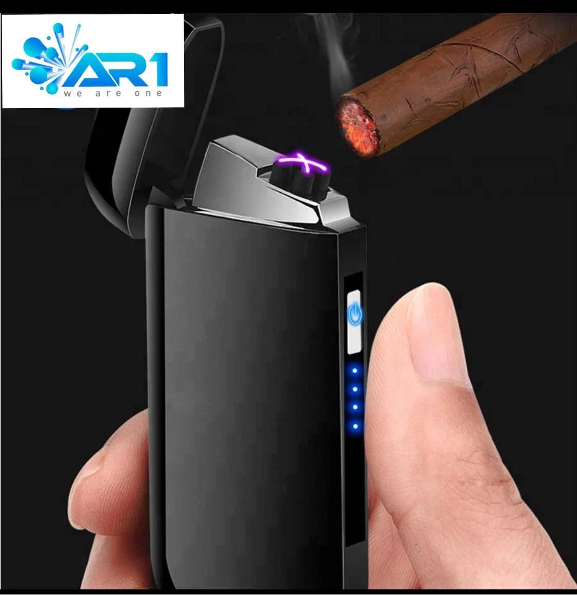 Arc Lighter Dual Electric USB Plasma Windproof NO small Cigar | eBay