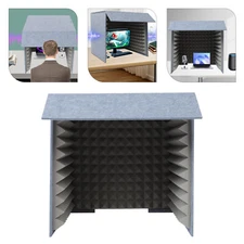 Desktop Soundproof Cover Noise Isolation Booth Vocal Sound Absorbing Shield