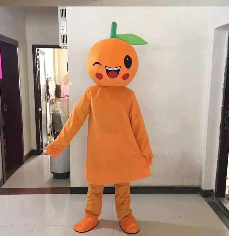 orange fancy dress costume Orange Fruit Adult Costume Funny Smock Tunic with Hat Halloween Party Outfit