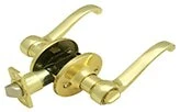 Privacy Door Lock, Polished Brass Scroll Lever