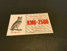 DALLASTOWN, PA. ~ KMG-2566 - QSL Vintage Ham Radio Card - Goldie Rineholt