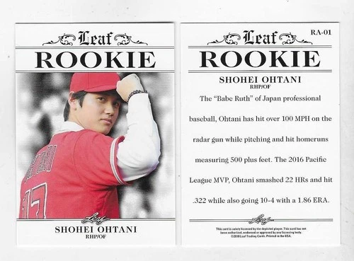 2018 LEAF ROOKIE ACHIEVEMENT   RC SHOHEI  OHTANI  #RA-01 $*