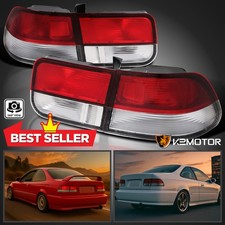 Redclear Fits 1996-2000 Honda Civic 2dr Coupe Tail Lights Brake Lamp Leftright Redclear Fits 1996-2000 Honda Civic 2dr Coupe Tail Lights Brake Lamp Leftright