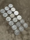 Lot Of 18 Walking Liberty Half Dollars. Dates Ranging From 1916 To 1945.
