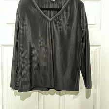 Perceptions union made Gray Pleated Relaxed Skirt Set