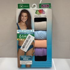 Fruit Of The Loom Women's Bikini Underwear 6-Pack - Cooling Size 7 L Damage Box