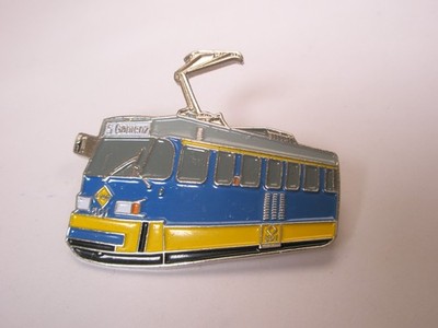 #5 Gablenz Chemnitz Germany Tatra T3D-M Tram #501 Train Vintage Lapel Pin a86
