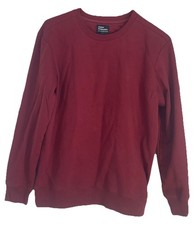 Askov Finlayson Granate Borgoña 100% Algodón Orgánico Pullover Sudadera Para Hombres M