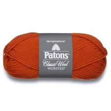 Patons Wool Yarn, 3.5oz, Gauge 4 Medium, 100% Wool Pumpkin - for Crochet, Knitti