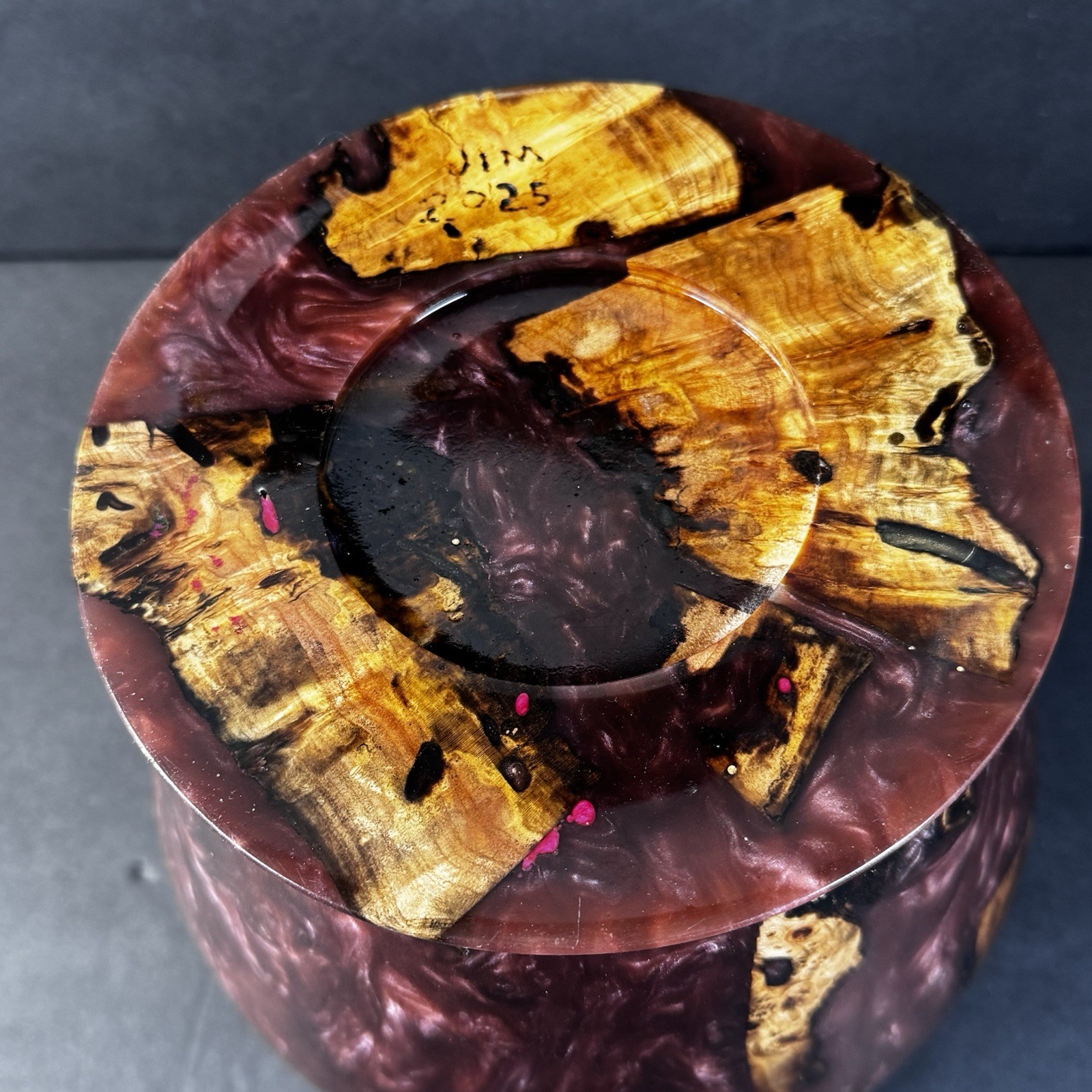 Handmade Pecan Wood and Resin Bowl Decorative Unique