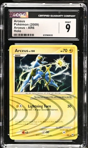 CGC 9 MINT Arceus AR6 Holo Arceus Pokemon Card