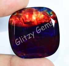 41.40 CT Naturel Ammolite Ample Pierre Précieuse Opale Like Bio Doublet Rare