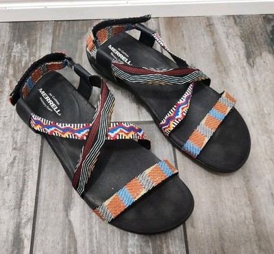 Merrell Terran Style Women s Sandals Multicolor Strap Comfort Walking Boho Sz11 