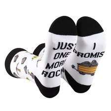 2 Pairs Geologist Sock, Rockhound, Geology Gift, Just One More Rock, Rock