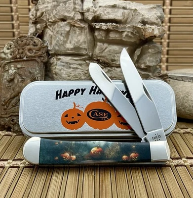 Case XX USA 2025 Color Infusion HALLOWEEN Trapper Pocket Knife w/Tin NEW!!!