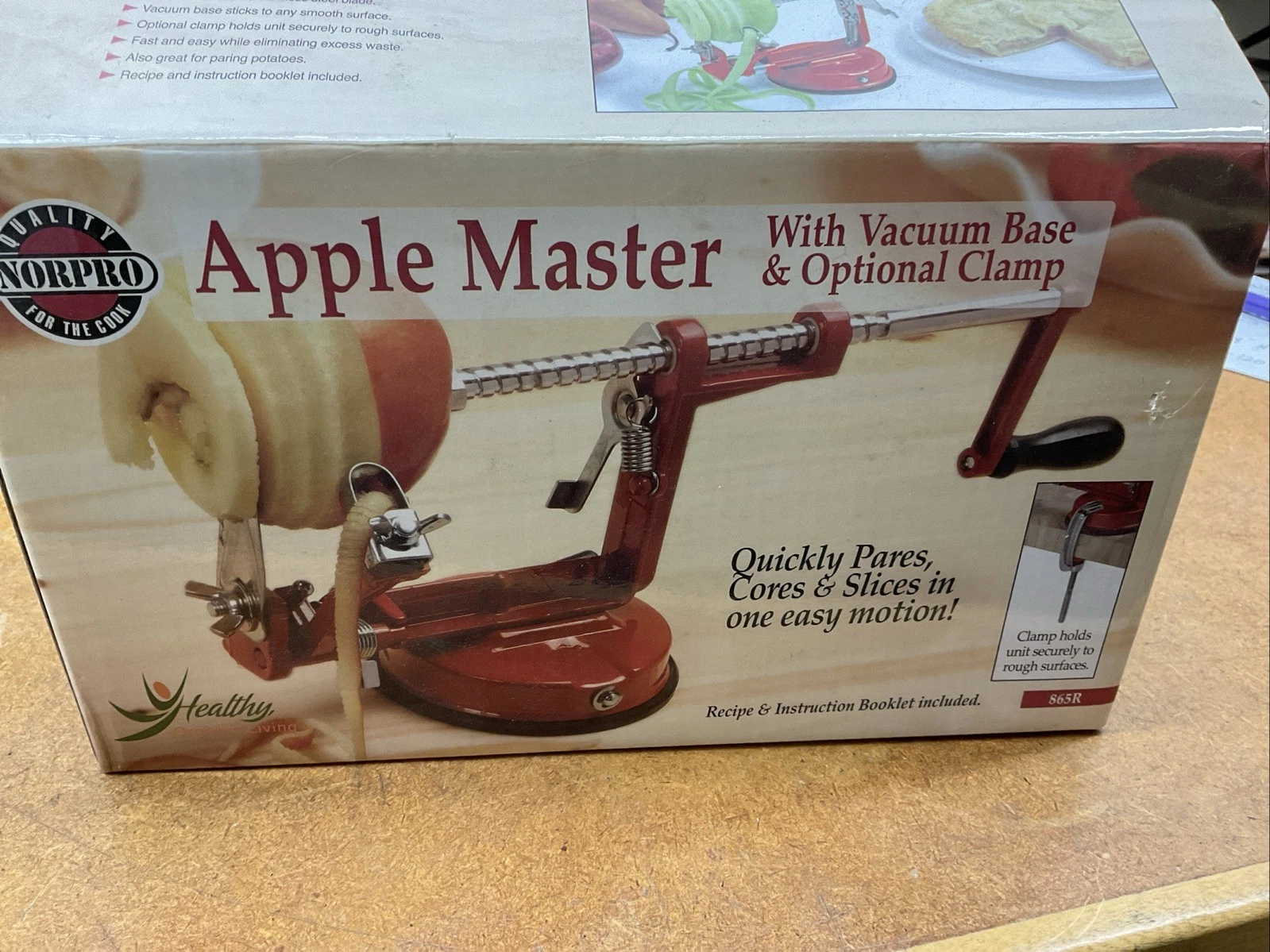 Norpro 865R Apple Master-Apple, Potato, Parer, Slicer & Corer w/Suction Base NIB