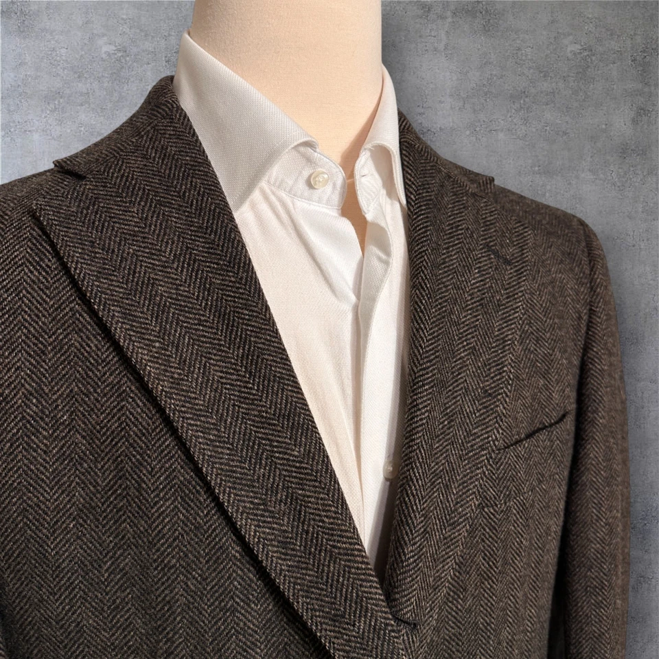 Blazer GANT Vintage Para Hombre 44R Marrón Lana Espiga Abrigo Deportivo Chaqueta EE. UU. Foto 3 de 4