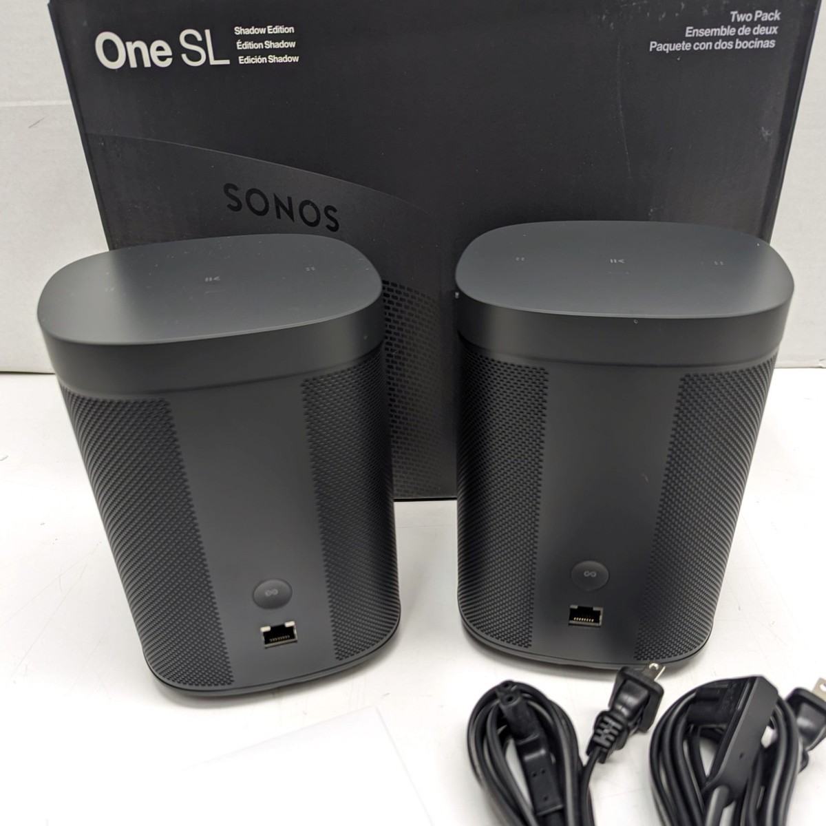 Sonos One SL Wireless Speaker, Black - 2 Pack for sale