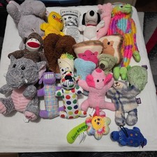 Squeaky Plush Dog Toy Pack Puppy Small  Medium Stuffed Chew Toys 22