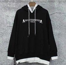 2025AW New Mastermind Splicing Embroidered Skeleton Sweatshirt Hoodie