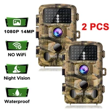 2X Campark 14MP Trail Camera 1080P HD Hunting Wildlife Game Cam 3PIR NightVision