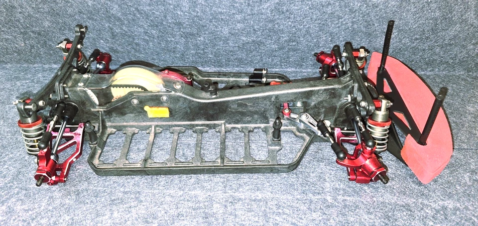 Vintage Losi XXX-S Fully Upgraded Graphite & Aluminum MIP Roller Chassis RARE - Image 2 of 4