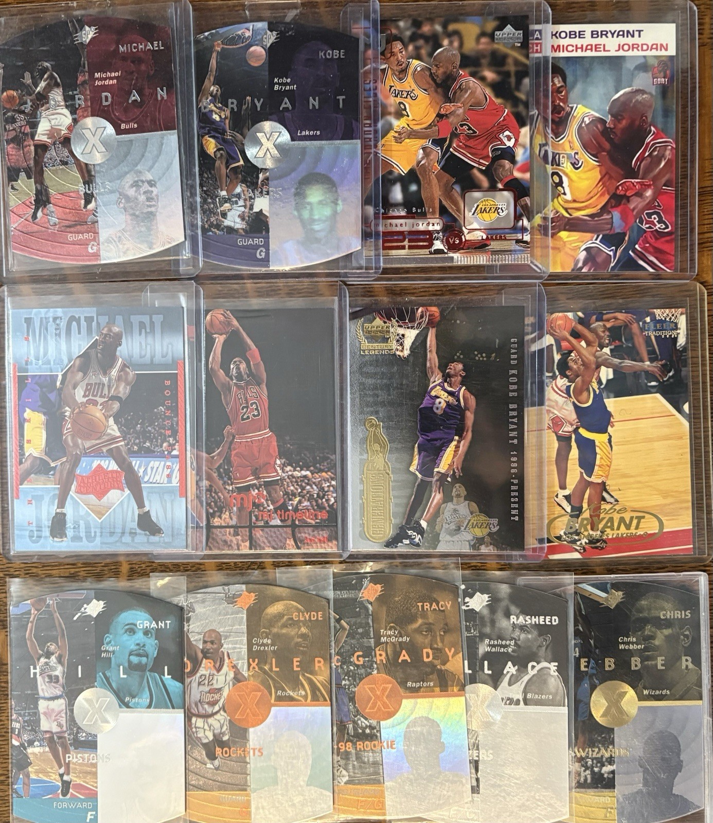 Michael Jordan Vs Kobe Bryant Lot With Jordan Files #147, Generations & SPx