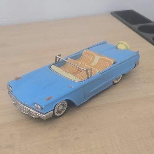 1960 bandai Ford Tin Thunderbird Convertible friction Toy Vintage Made in Japan