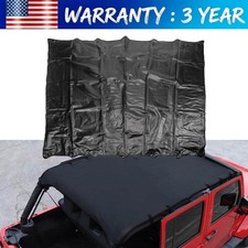 Bikini Leather Top Roof Sunshade For Jeep Wrangler Jk Jku 4-door 2007-2017 Black