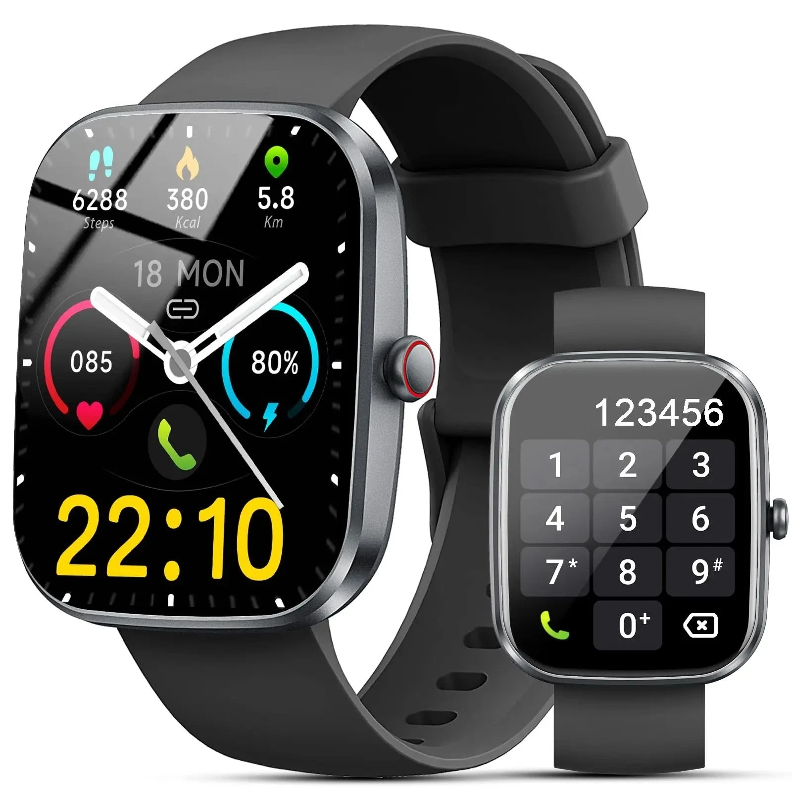 1.91" Smart Watch Bluetooth Call, Fitness Tracker 100+ Sports, IP68 Waterproof
