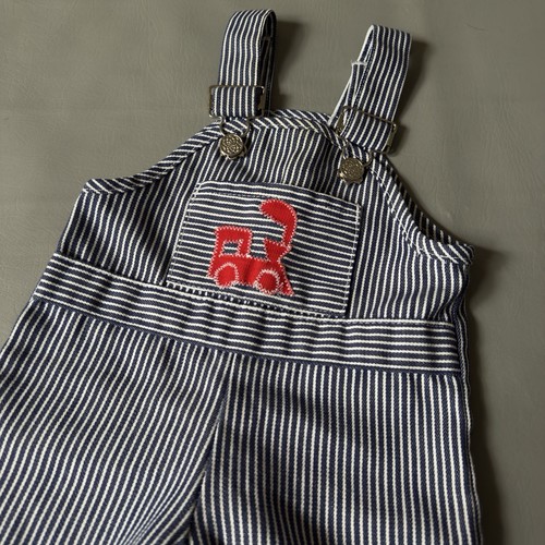 Sears Perma Prest Baby Bib Train Overalls Vintage Early 70s Size Small 15-20lbs - Picture 2 of 11