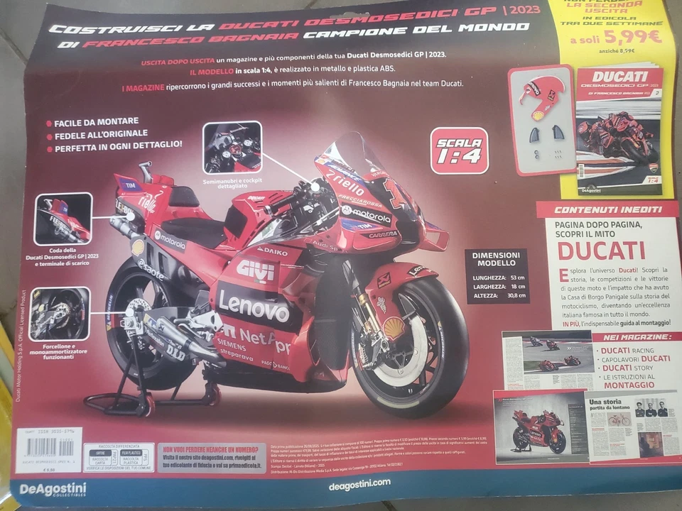 Ducati Desmosedici GP 23 scale 1/4 Deagostini - Photo 3/3