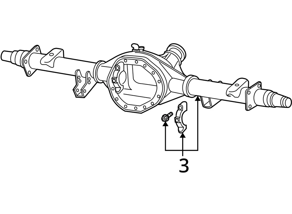 Carcasa eje trasero Dodge Ram 2500 2500 2009-2011 68053658aa - nuevo oem Foto 4 de 4