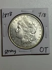 1878 7/8TF STRONG MORGAN SILVER DOLLAR UNC NICE LUSTER TOUGH VARIETY