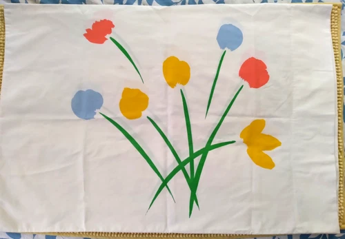 Vintage  Dan River Marimekko Abstract Tulips Standard Pillow Case