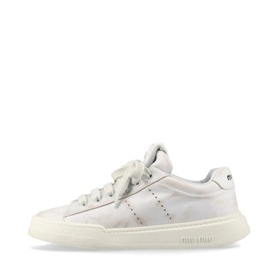 Miu Miu 24 years Leather Sneakers 36.5 Ladies' White 5E916D