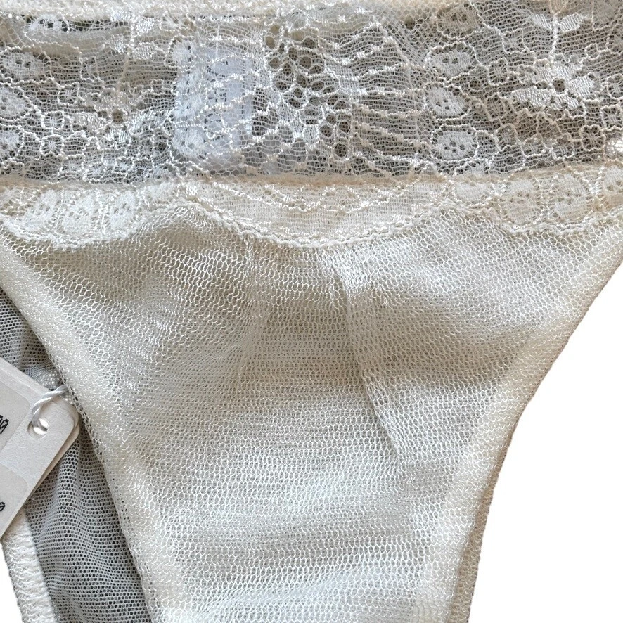 Conjunto de lencería La Perla sujetador de encaje marfil 36 panty S bikini tocador nupcial de lujo nuevo con etiquetas Foto 3 de 4