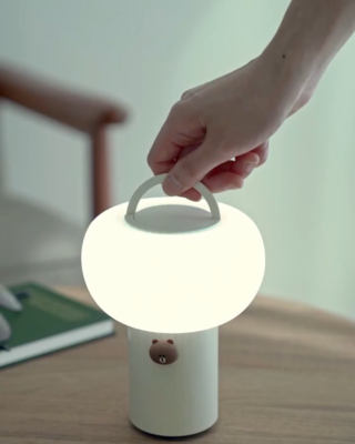 HOT BABY BEDSIDE Lamp Timing Night Lamp Cartoon White Bear USB Charging