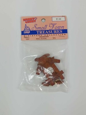 Hobby Lobby Small Town Treasures Miniature Collection Wall Clock 1 pc new