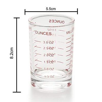 Shot Glass Measuring Cup 3 Ounce 90ml Liquid Heavy High Espresso Glass Cup